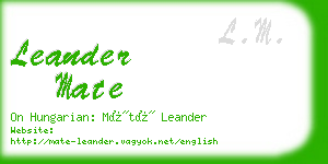 leander mate business card